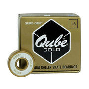 Qube Gold Swiss Skate Bearings (16 Pack) - Lucky Skates