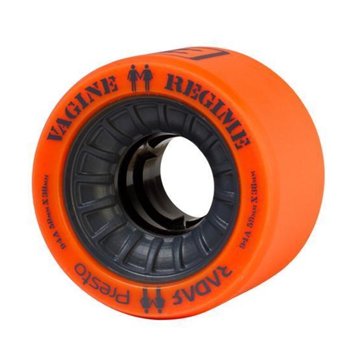 Radar Vagine Regime Presto Orange Indoor Roller Skate Wheels - 4 Pack - Lucky Skates
