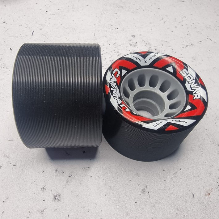 Riedell Cayman Speed Indoor Black Roller Skate Wheels 62mm 95A - Lucky Skates