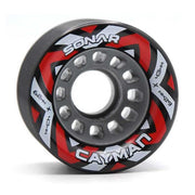 Riedell Cayman Speed Indoor Roller Skate Wheels Black/Red - 8 Pack - Lucky Skates
