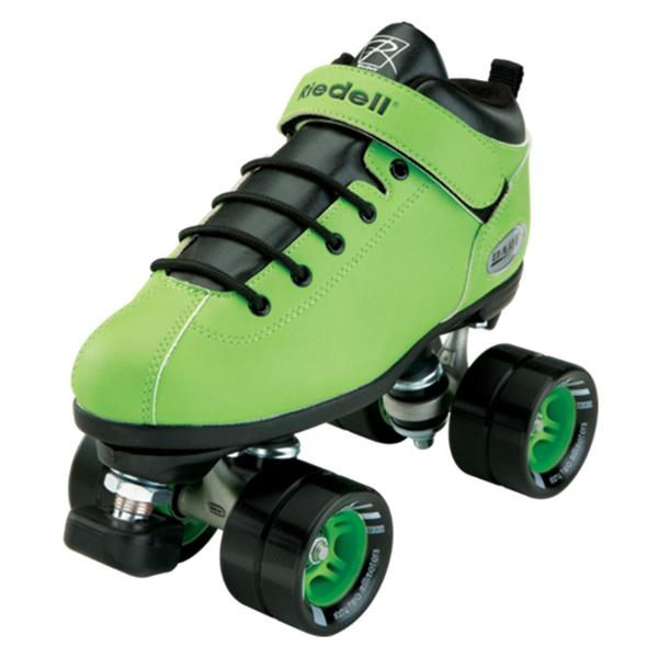 Riedell Dart Green Indoor Speed Derby Quad Roller Skates - Lucky Skates