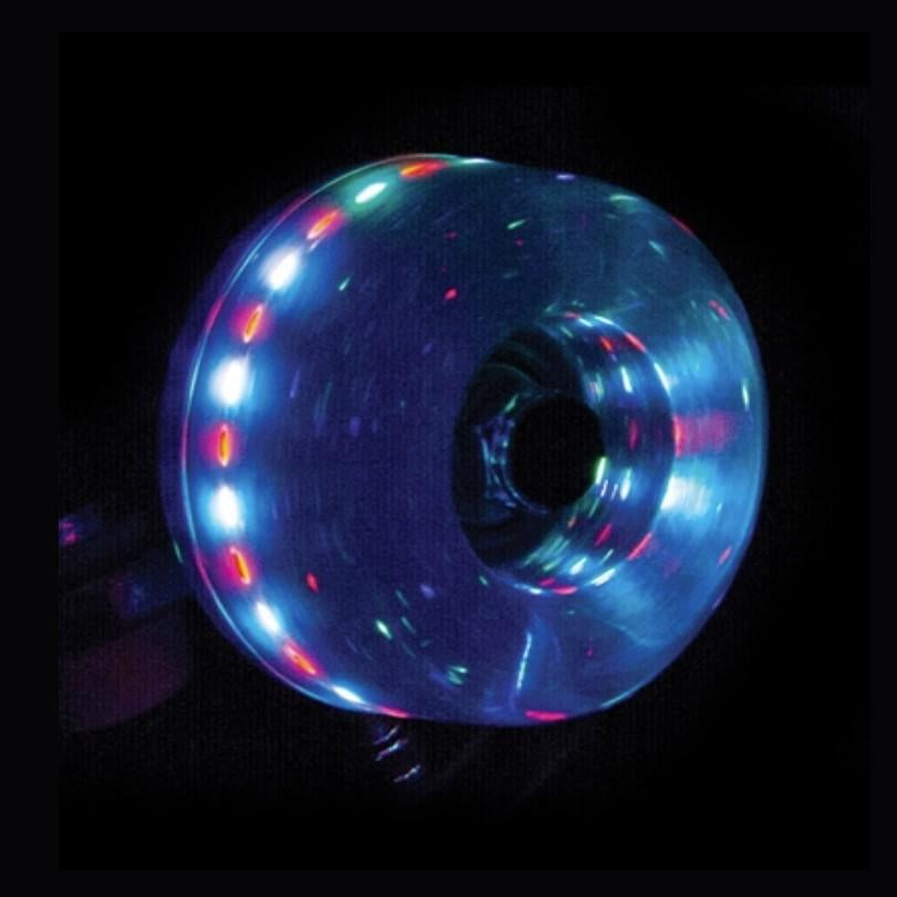 Rio Roller Light Up LED Wheels Blue Glitter 58mm 82A - Lucky Skates