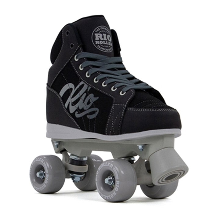 Rio Roller Lumina Black Grey Quad Sneaker Roller Skates - Lucky Skates