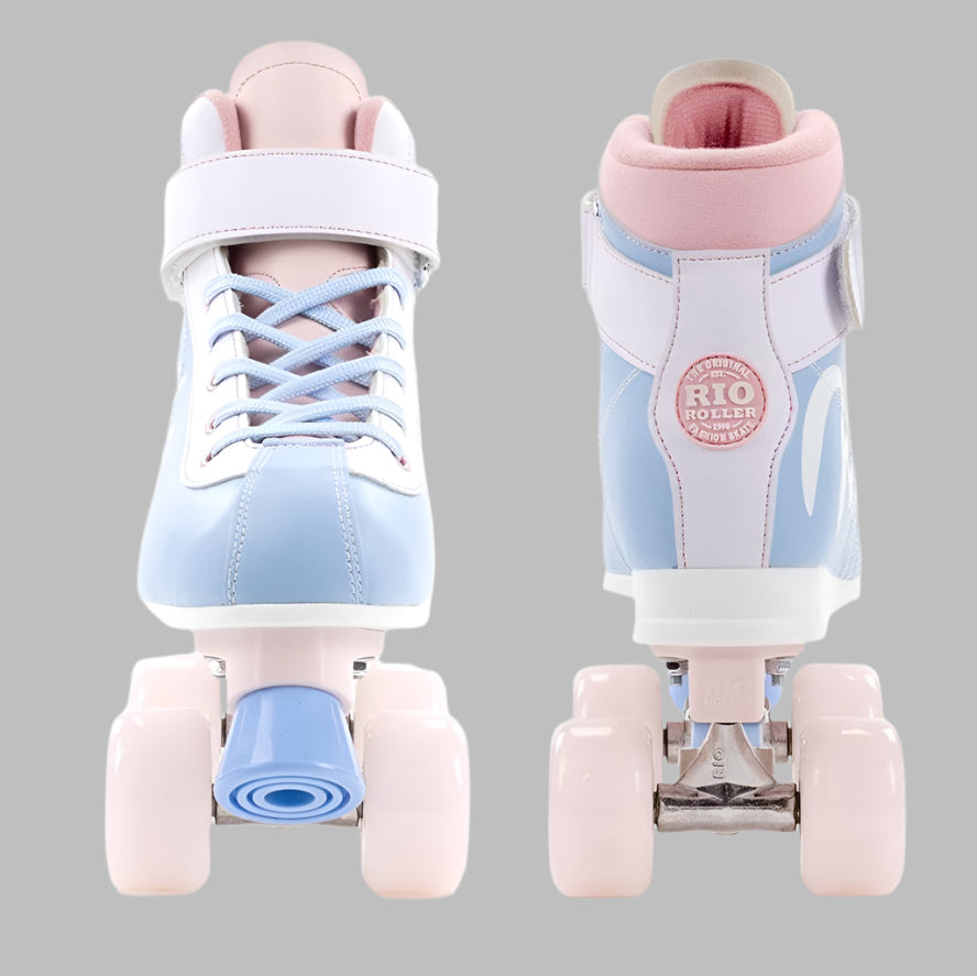 Rio Roller Milkshake Cotton Candy Blue Pink Roller Skates - Lucky Skates