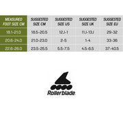 Rollerblade Apex Junior Inline Skates Size Chart - Lucky Skates
