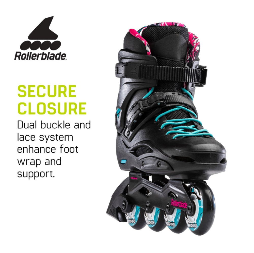 Rollerblade Cruiser W Black/Aqua Inline Skates - Lucky Skates