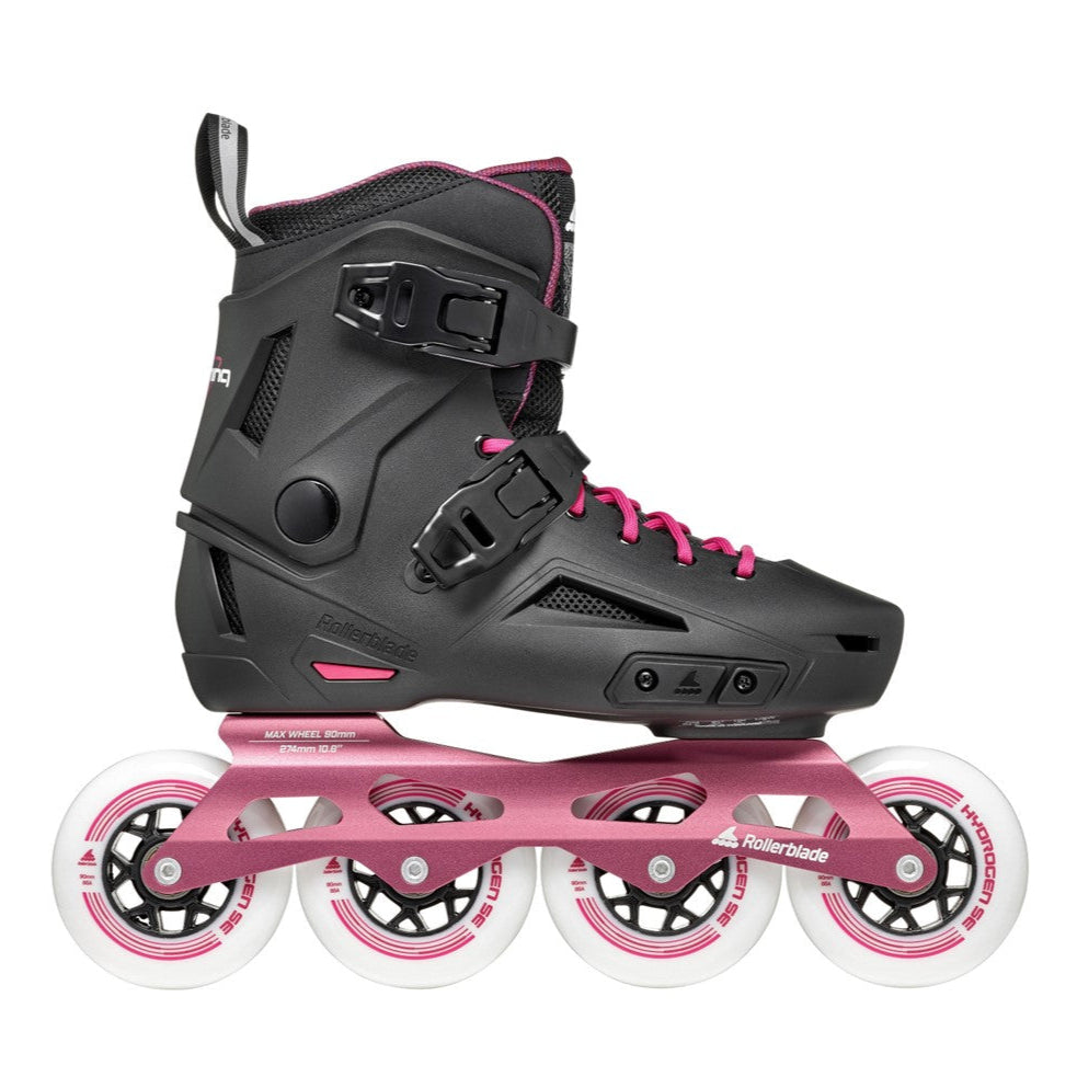 Rollerblade Lightning 90 Womens  Sangria Urban Inline Skates Pink Black - Lucky Skates