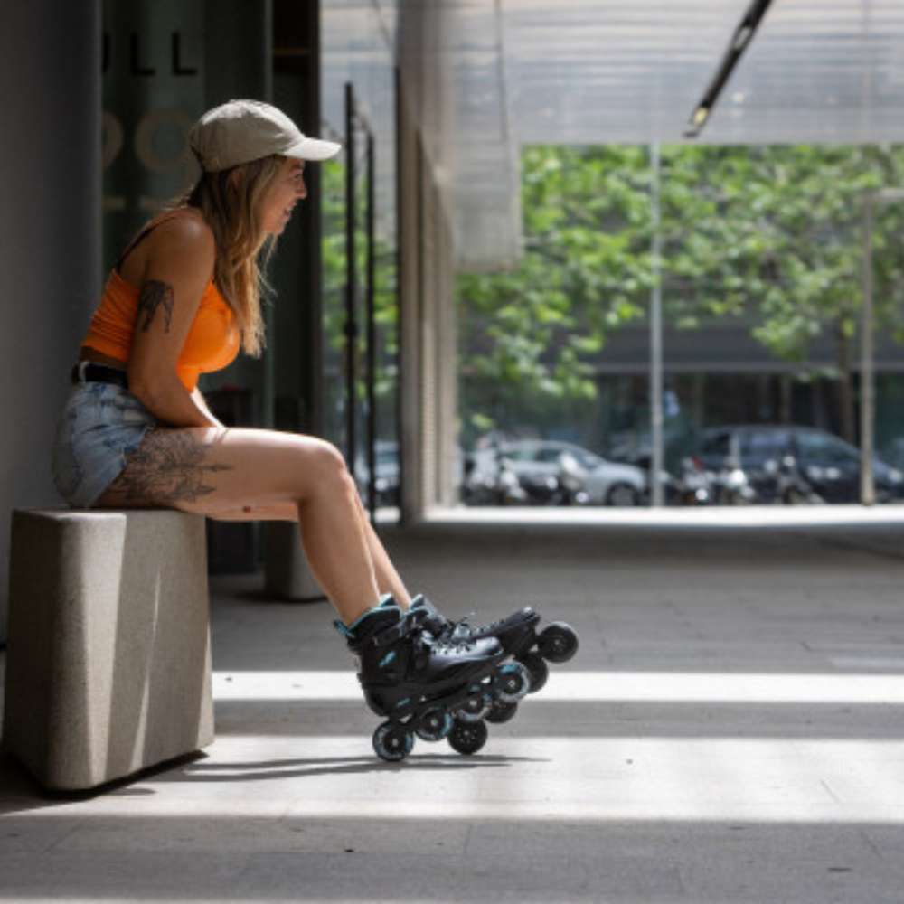Rollerblade RB 80 Womens Inline Urban Skates Aqua/Black - Lucky Skates