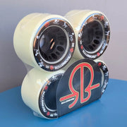 Rollerbones Day of Dead Indoor Roller Skate Wheels White 59mm 88A - Lucky Skates