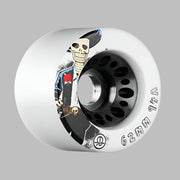 Rollerbones Day of the Dead Indoor Roller Skate Wheels White - 4 Pack - Lucky Skates