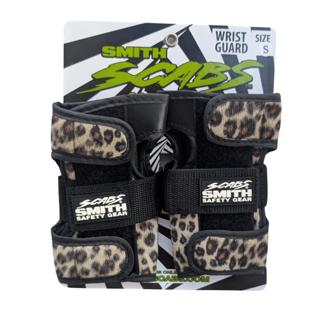 Smith Scabs Wrist Guards Brown Leopard Print - Lucky Skates