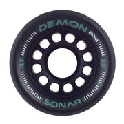 Sonar Demon Black Indoor Roller Skate Wheels 62mm 95A - 4 Pack - Lucky Skates