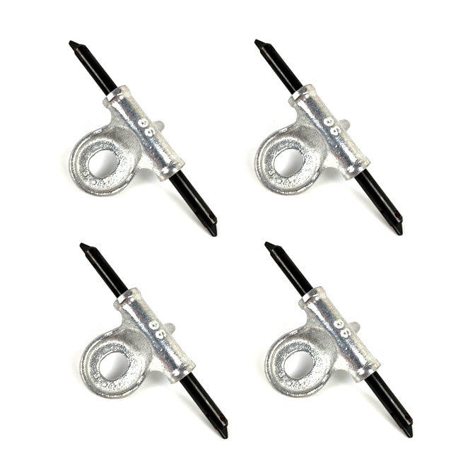 Sure-Grip Century Roller Skate Trucks with 7mm Quick Release Axles - 4 Pack - Lucky Skates