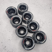 Sure-Grip GT50 Rock Indoor Roller Skate Wheels Black White 62mm 96A - 8 Pack - Lucky Skates