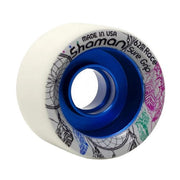Sure-Grip Shaman Alloy Indoor Speed Wheels White Blue - 8 Pack - Lucky Skates