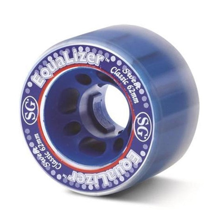 Sure-Grip Sugar Hybrid Roller Skate Wheels Equalizer Blue 62mm - 4 Pack - Lucky Skates