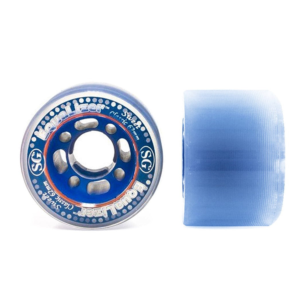 Sure-Grip Sugar Hybrid Roller Skate Wheels Equalizer Blue 62mm 85A - 4 Pack - Lucky Skates
