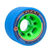 Sure-Grip Titan Indoor Roller Skate Wheels Blue/Green - 4 Pack - Lucky Skates