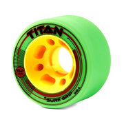 Sure-Grip Titan Indoor Roller Skate Wheels Green/Yellow - 4 Pack - Lucky Skates