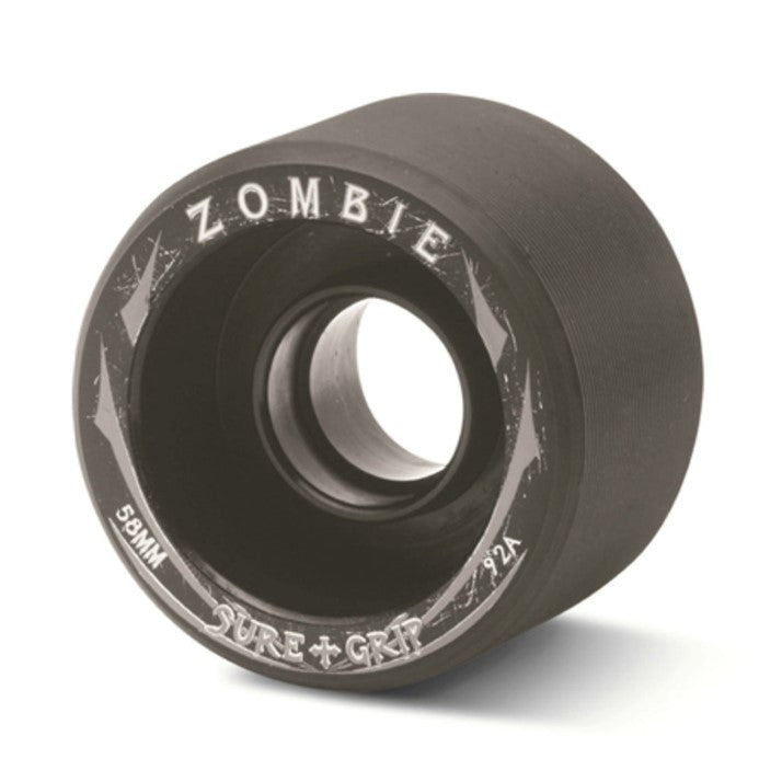 Sure-Grip Zombie Alloy Indoor Roller Skate Wheels Low Black - 4 Pack -  Lucky Skates