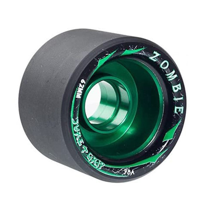 Sure-Grip Zombie Alloy Indoor Roller Skate Wheels Max Black/Green - 4 pack - Lucky Skates