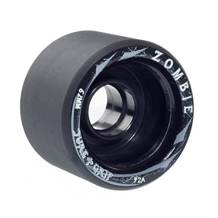 Sure-Grip Zombie Alloy Indoor Roller Skate Wheels Mid Black- 4 Pack - Lucky Skates