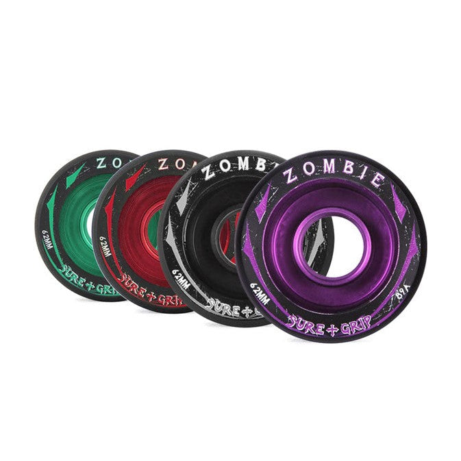 Sure-Grip Zombie Alloy Indoor Roller Skate Wheels Mid 62mm - 4 Pack - Lucky Skates