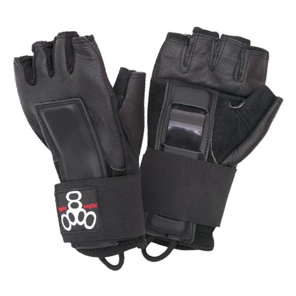Triple 8 Hired Hands Wrist Guard Leather Gloves - Lucky Skates