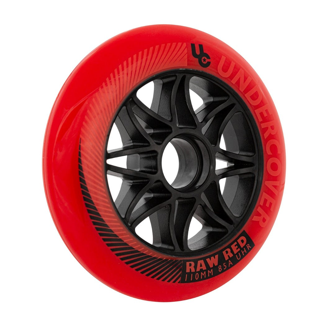 Undercover Raw Red Inline Wheel 110mm 85A - 3 Pack - Lucky Skates