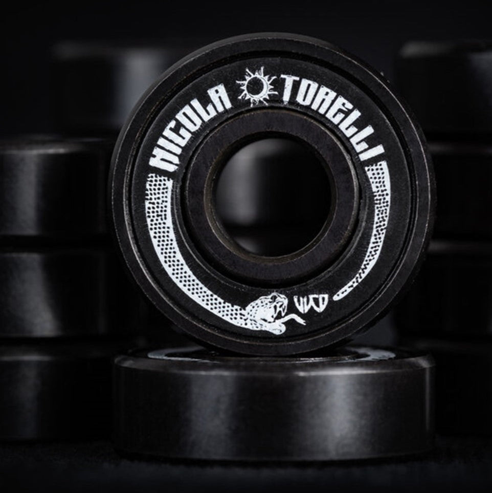 Wicked Nicola Torelli Skate Bearings Black - 16 Pack - Lucky Skates