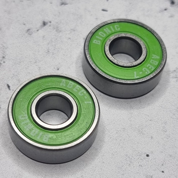 skate bearings with green shields