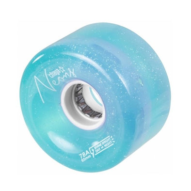 blue glitter led light up roller skate wheels 