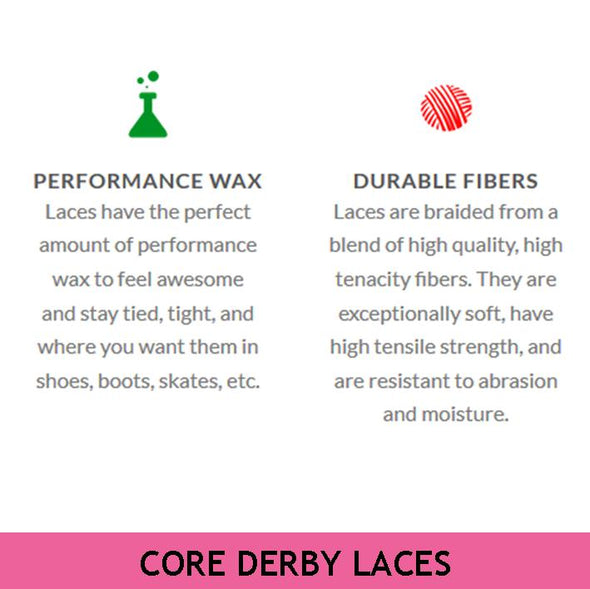 Derby Laces Waxed Style Laces 72" (183cm)