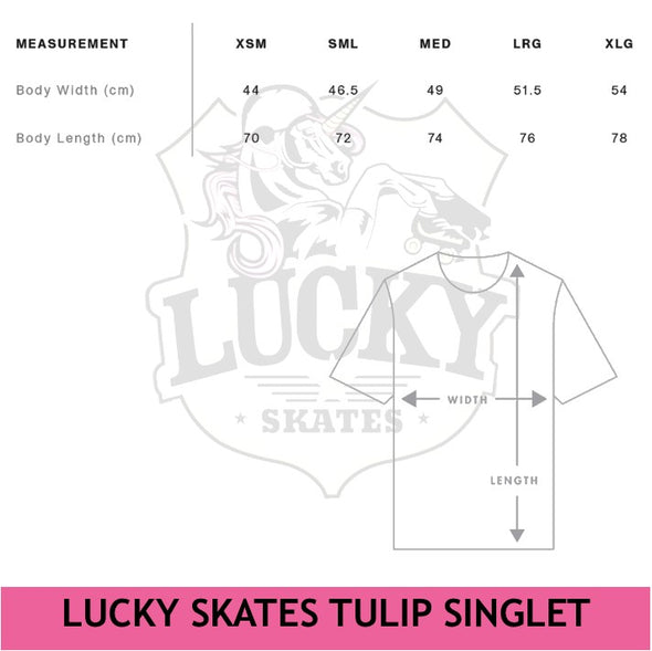 Double Lucky Womens White Singlet