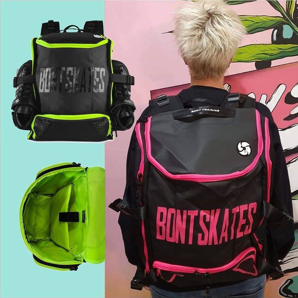 Bont Skate Backpack Black Green Lucky Skates Lucky Skates Pty Ltd