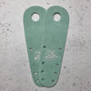 green pastel leather suede roller skate toe guard strip protecter