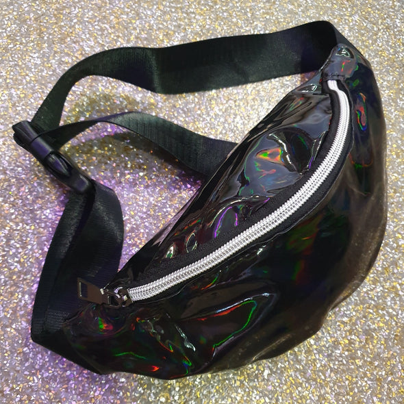 Holographic 1 Zip Fanny Pack