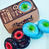 FR Record Inline Wheel Black/Red 84A - 8 pack