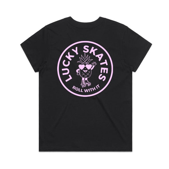 Lucky Pineapple Black Square Tee