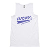 Double Lucky Womens White Singlet