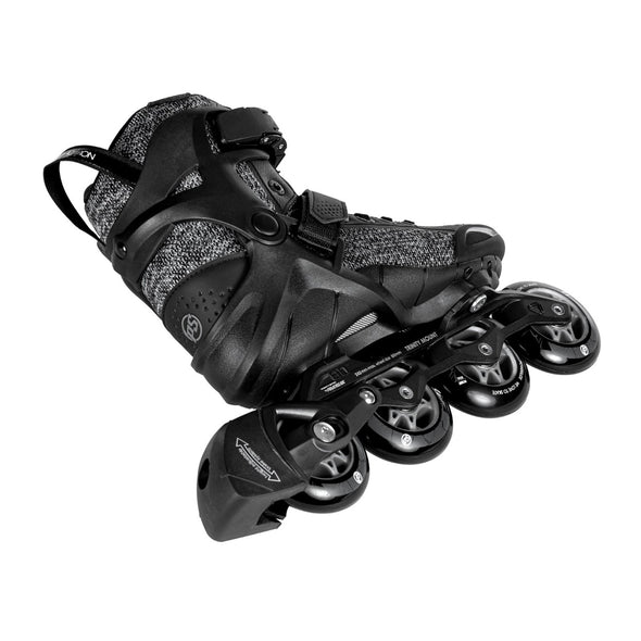 fitness rollerblade black white 80mm skates 