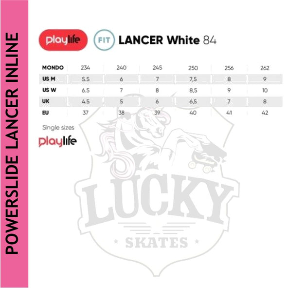 PlayLife Lancer 84 White Inline Skates