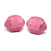 light pink suede toe guard protectors with silver studs