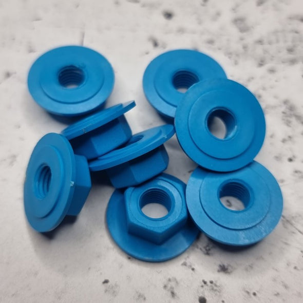 blue 8mm skate wheel nuts 
