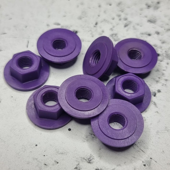 purple 8mm skate wheel nuts 