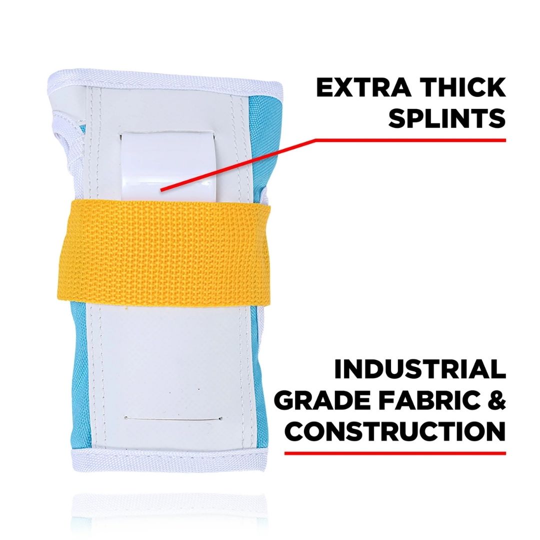 187 Killer Six Pack Padding Set Teal Aqua Wrist Guards  - Lucky Skates 