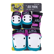 187 Killer Adult 6 Pack Pink and Teal - Lucky Skates