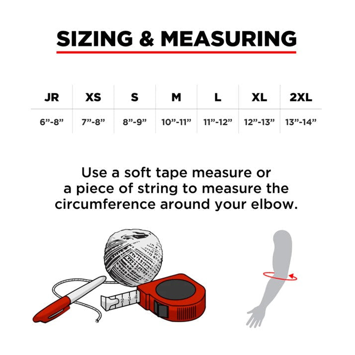 187 Elbow Pads Size Chart - Lucky Skates