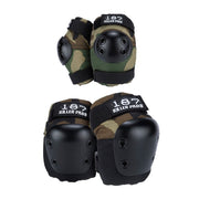 187 Killer Pads Combo Pack Green Camo - Knee Pads / Elbow Pads - Lucky Skates