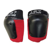 187 Killer Knee & Elbow Pad Combo Pack Grey Red Knee Pads - Lucky Skates 